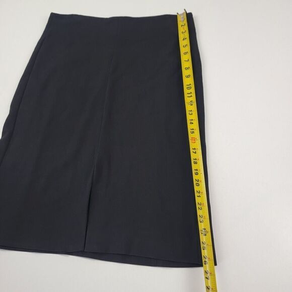 MM Lafleur The Greenpoint Pencil Straight Skirt Black Size 16 Front Slit Office - Picture 6 of 9